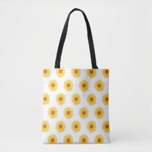 Bolsa Tote Padrão Bonito de girassol amarelo - Y2K