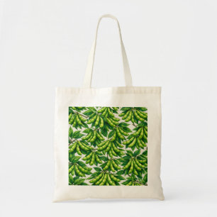 Bolsa Tote Padrão Botânico de Vagem de Edamame Fresco