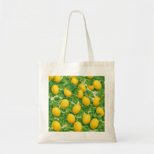 Bolsa Tote Padrão Botânico de Videira de Melão Amarelo