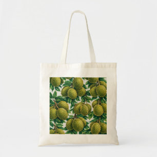 Bolsa Tote Padrão Botânico Tropical de Fruta Durian