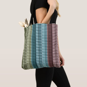 Bolsa Tote Padrão Chic Moderno Na moda Verde Amarelo Verde Az