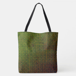 Bolsa Tote Padrão Chinês Laranja Com Fio Laranja Verde Ponder