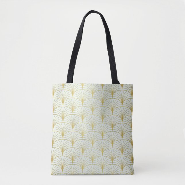 Bolsa Tote Padrão Clássico de Deco sem Olhos. Styli Geométric (Frente)