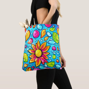 Bolsa Tote Padrão colorido de abstrato