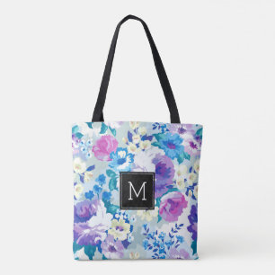 Bolsa Tote Padrão Colorido de Aquarelas de Verão Flores