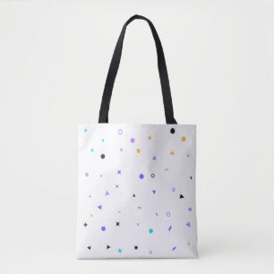 Bolsa Tote Padrão contínuo de confetes de Memphis