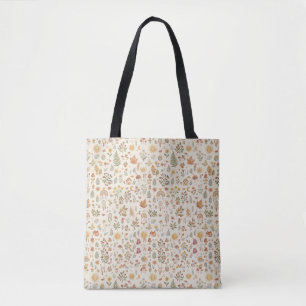 Bolsa Tote Padrão contínuo de raposa da floresta fofa ao sol