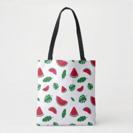 Bolsa Tote Padrão contínuo de verão de melancia tropical