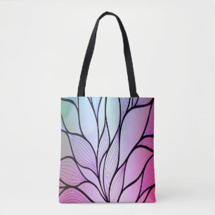 Bolsa Tote Padrão Criativo Roxo Perolado