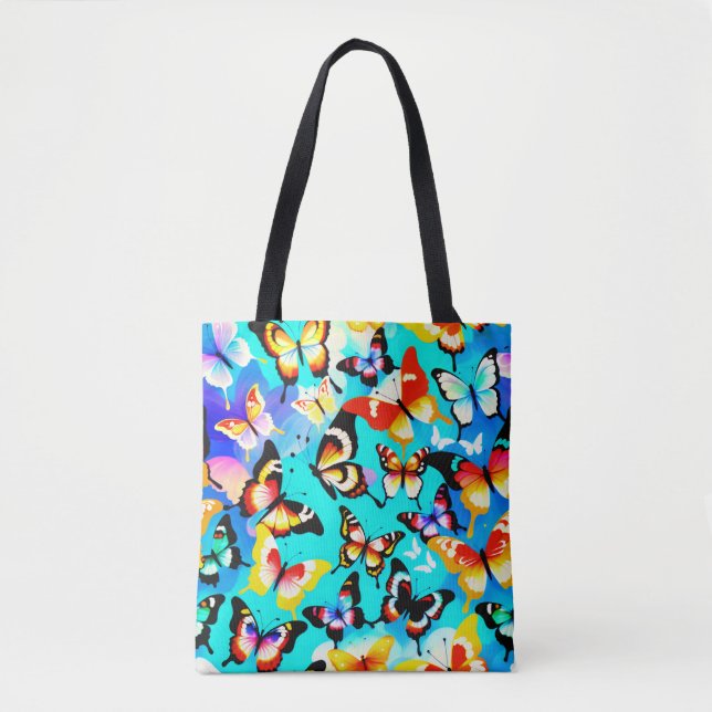 Bolsa Tote Padrão da borboleta (Frente)