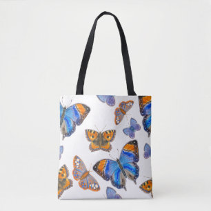 Bolsa Tote Padrão das borboletas sem costura