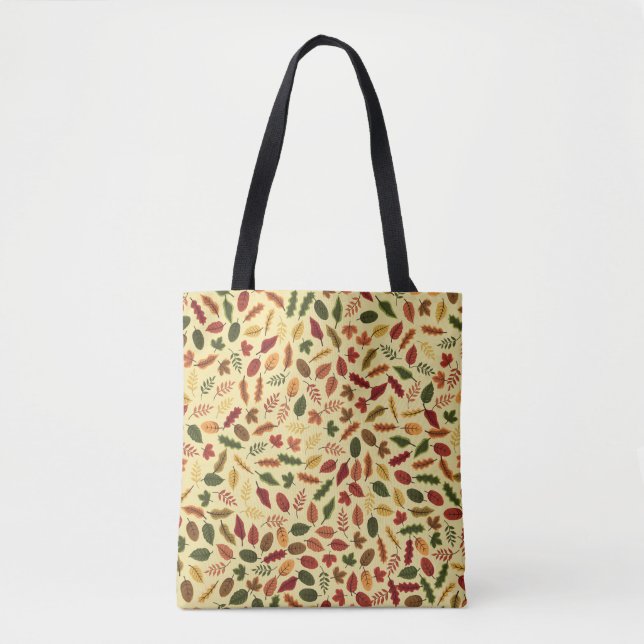 Bolsa Tote Padrão das Folhas de outono (Frente)