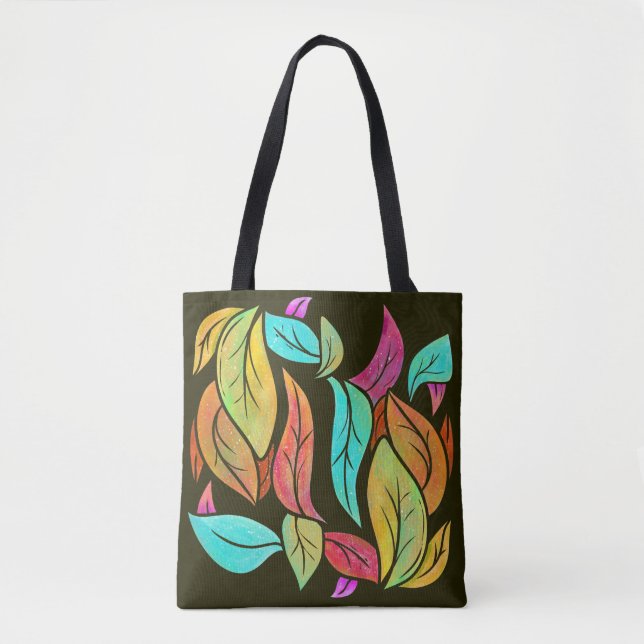 Bolsa Tote Padrão das folhas de outono (Frente)