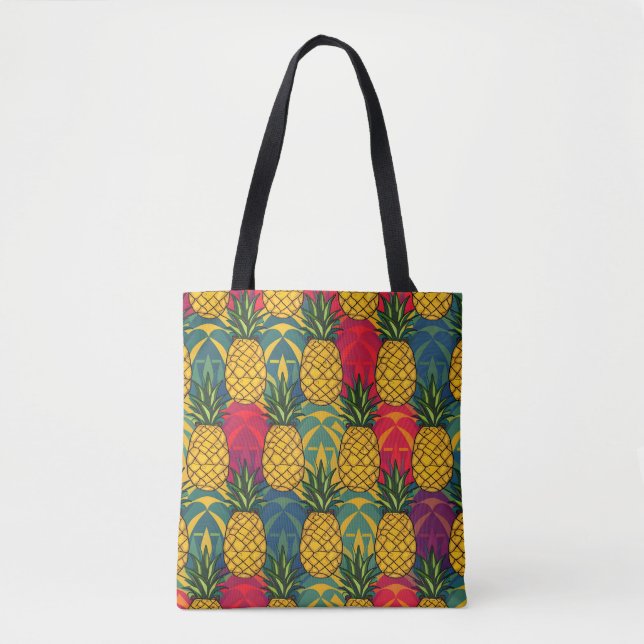 Bolsa Tote Padrão de Abacaxi  (Frente)