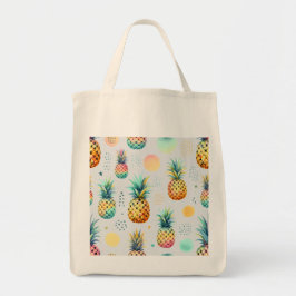 Bolsa Tote Padrão de abacaxi tropical