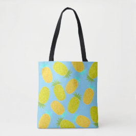 Bolsa Tote padrão de abacaxis do oceano e do céu
