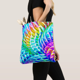 Bolsa Tote Padrão de Abstrações Coloridas