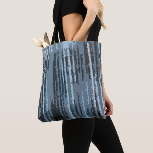 Bolsa Tote Padrão de Abstrato Azul Tonelado da Terra