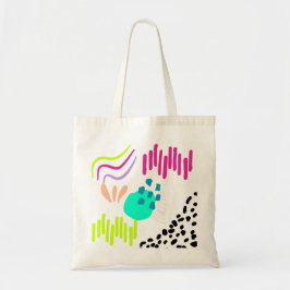 Bolsa Tote Padrão de Abstrato colorida moderno.