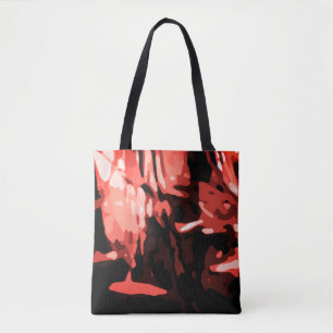 Bolsa Tote Padrão de Abstrato da Trendy Red Camo