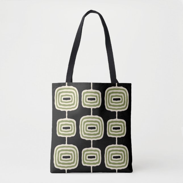 Bolsa Tote Padrão de Abstrato de Anéis Atômicos (Frente)
