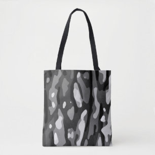 Bolsa Tote Padrão de Abstrato de Cinza de de de de de Trendy 