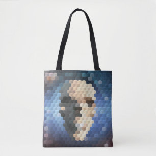 Bolsa Tote Padrão de abstrato de crânio