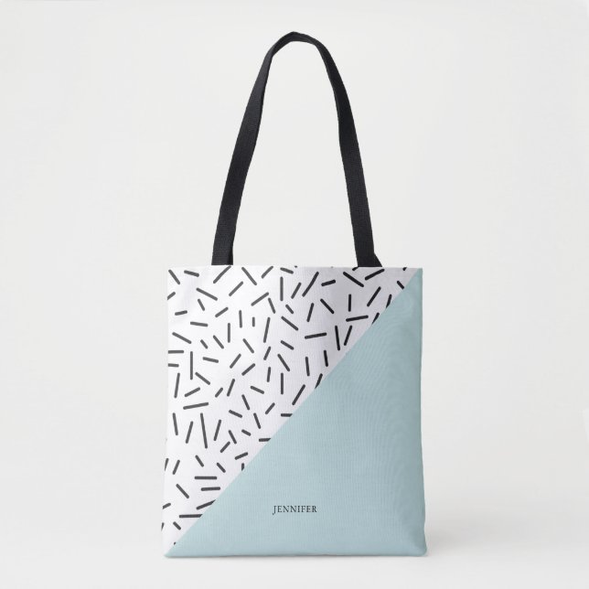 Bolsa Tote Padrão de Abstrato de diversão personalizado (Frente)