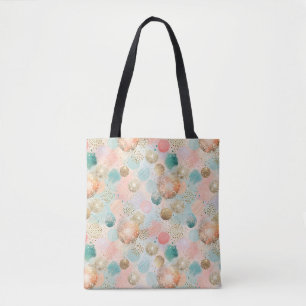 Bolsa Tote Padrão de Abstrato de Glitter Pastel Confetti