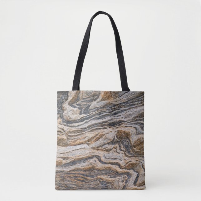 Bolsa Tote Padrão de abstrato de mármore de textura (Frente)