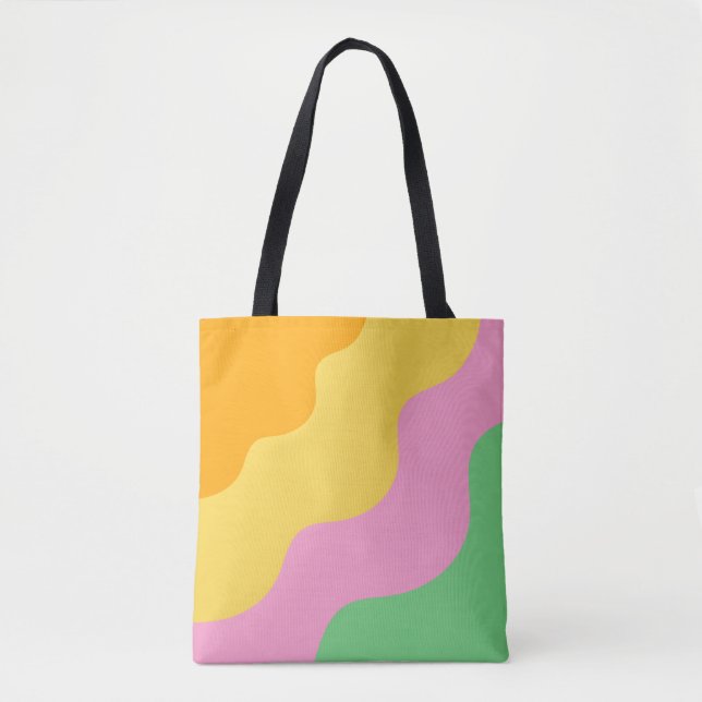 Bolsa Tote Padrão de Abstrato de Pastel (Frente)