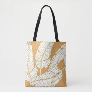 Bolsa Tote padrão de abstrato elegância com ilustração fl