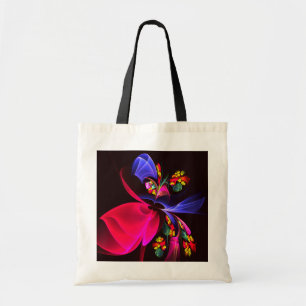 Bolsa Tote Padrão de Abstrato Floral Moderno Colorido #06