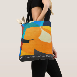 Bolsa Tote Padrão de Abstrato Geométrico Colorido Personaliza