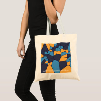 Bolsa Tote Padrão de Abstrato Geométrico Colorido Personaliza
