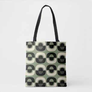 Bolsa Tote Padrão de Abstrato Geométrico Moderno do meio sécu