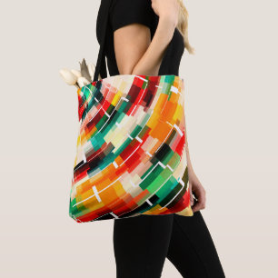 Bolsa Tote Padrão de Abstrato multicores