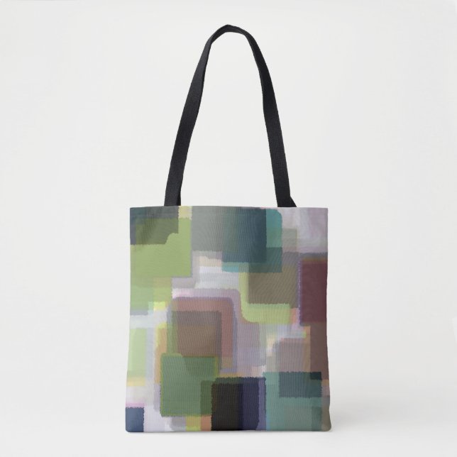 Bolsa Tote Padrão de Abstrato multicores (Frente)