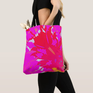 Bolsa Tote Padrão de Abstrato rosa elegante