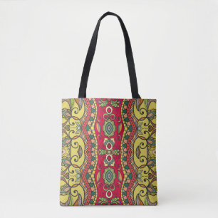 Bolsa Tote Padrão de Abstrato sem costura desenhado à mão