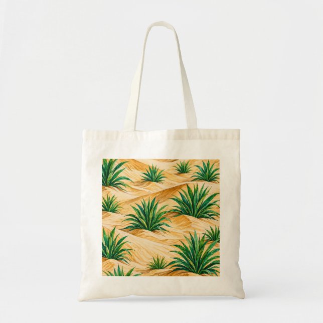 Bolsa Tote Padrão de Agave das Dunas do Deserto (Frente)