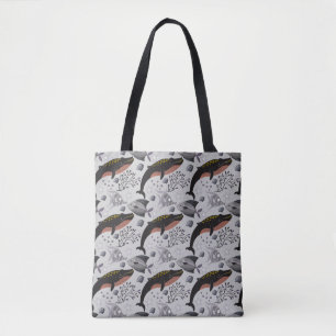 Bolsa Tote Padrão de animais aquáticos vida submarina do