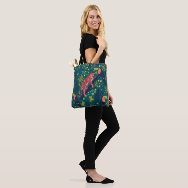 Bolsa Tote Padrão de Animal da Selva Luxuriante (No(a) Modelo)