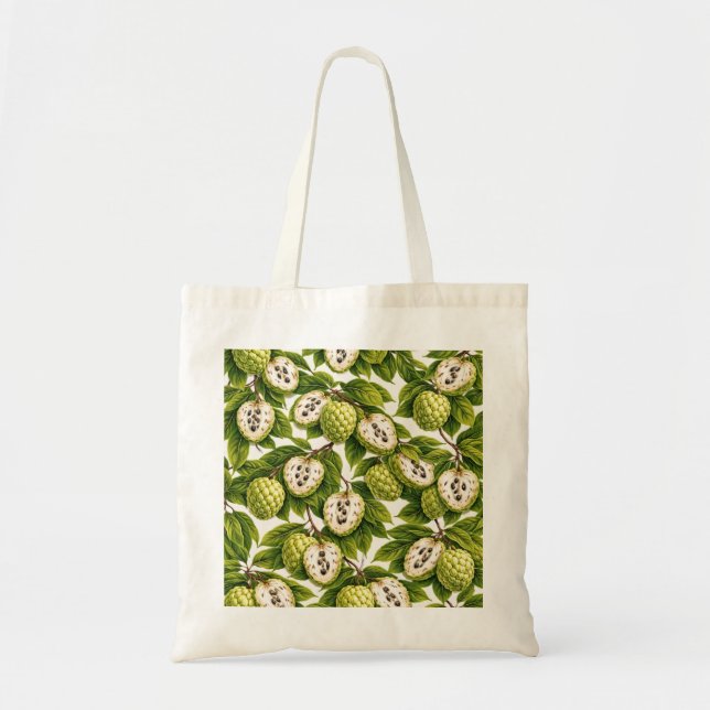 Bolsa Tote Padrão de Anona Tropical (Frente)