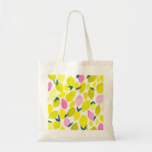 Bolsa Tote Padrão de aquarela de limão