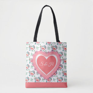 Bolsa Tote Padrão de aquarela floral colorido e elegante de p