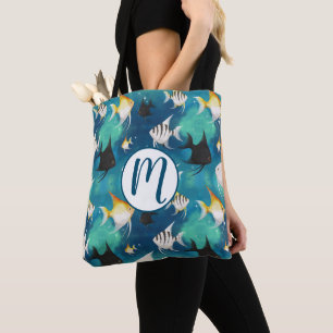 Bolsa Tote Padrão de Aquário de Angelfish