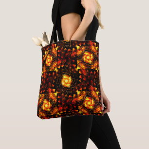 Bolsa Tote Padrão de Arte Abstrata Boho Moderno Elegante Dour