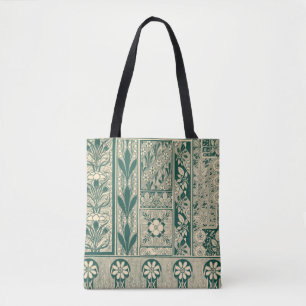 Bolsa Tote Padrão de Arte Botânica Decorativa Nouveau