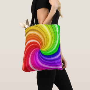 Bolsa Tote Padrão De Arte De Arrepios De Arrepios Coloridos